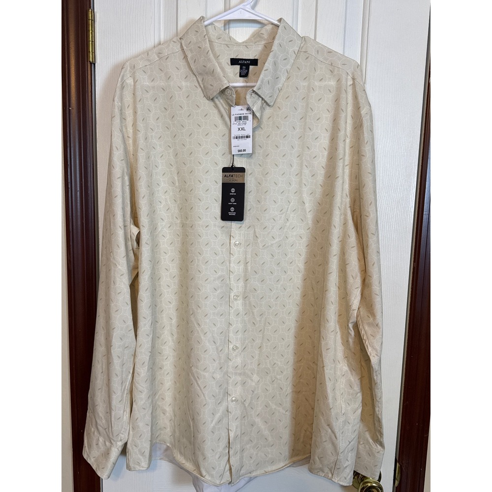 Alfani ALFA TECH Dress Shirt Stretch Easy Care Moisture Wicking XXL